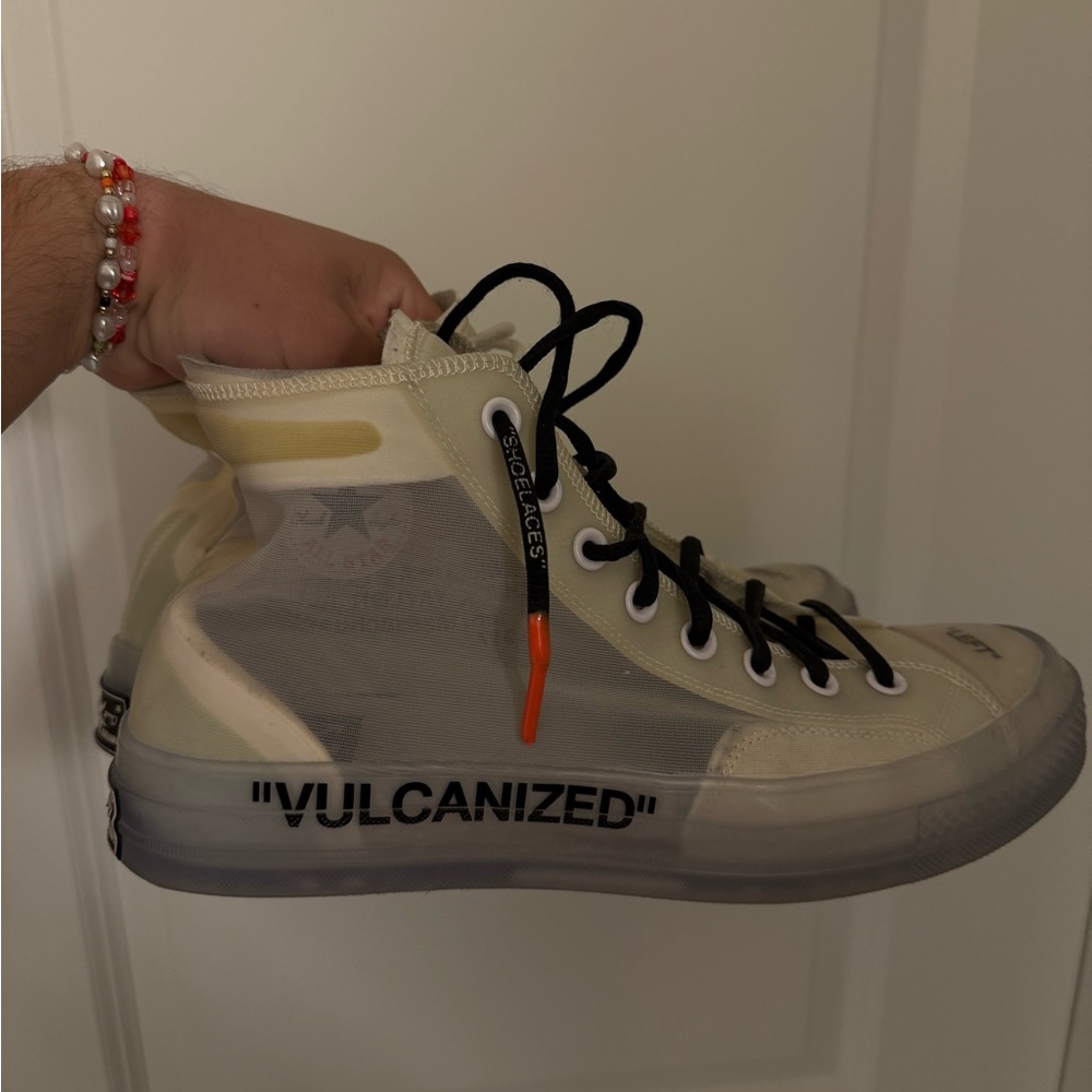 Off-White x Converse Transparent High-Tops with Black and Orange Accents